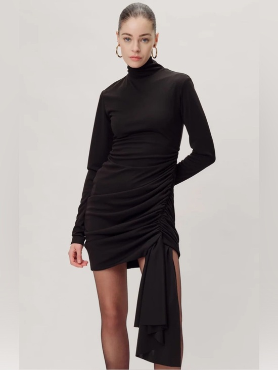 Ronny Kobo Collection Dresses & Skirts - NWT Ronny Kobo Ronaldo Asymmetric Drape Dress in Black - XS